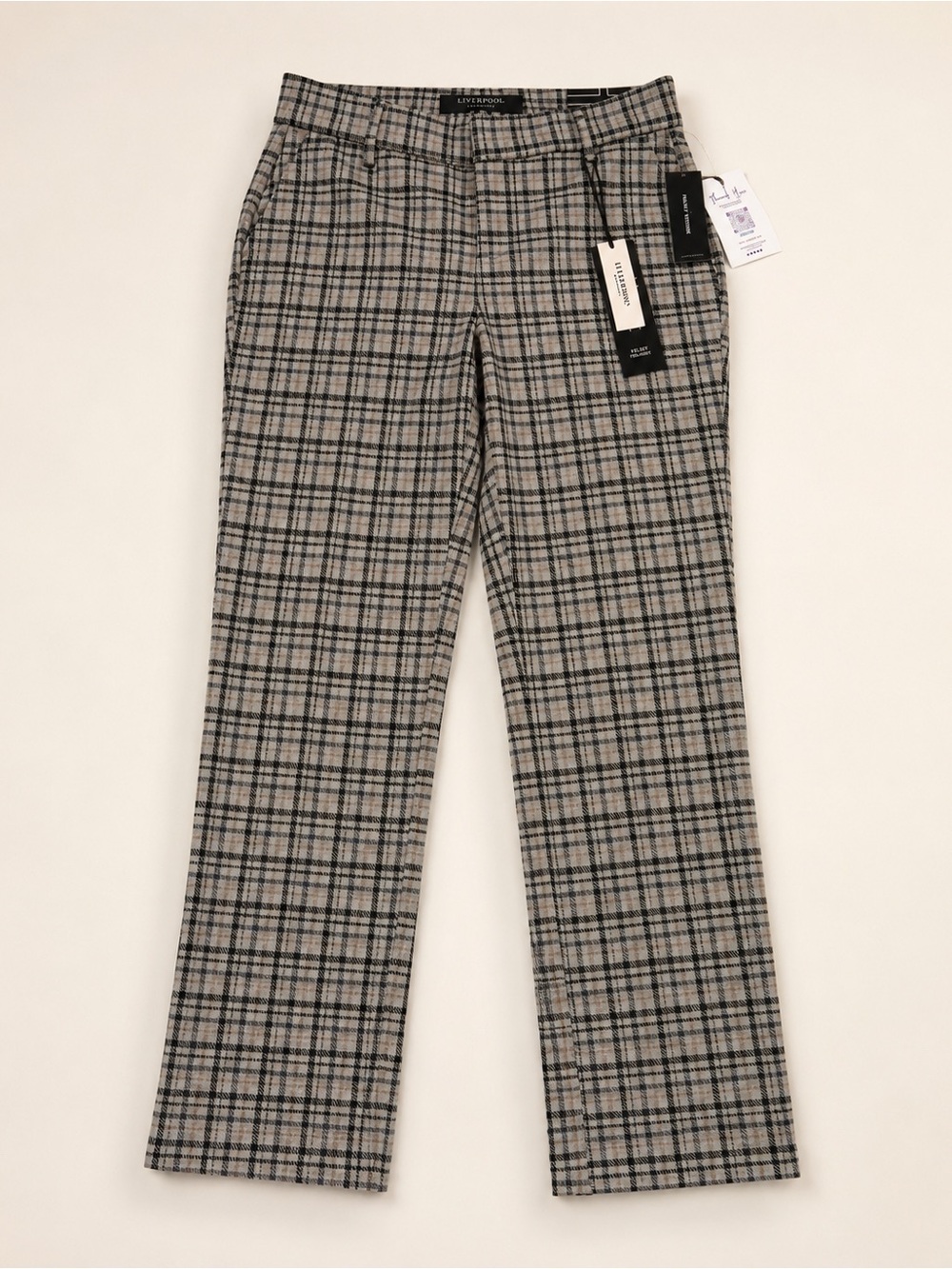 Liverpool Gray Plaid Women's Dress Pants